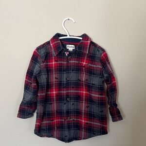 🌞 5/$25 Hatley Kids Red and Gray Plaid Button-Down Shirt